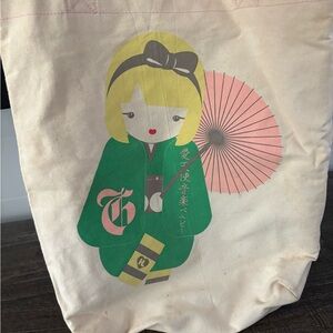 Harajuku Lovers Cream Bag with Graphic Design